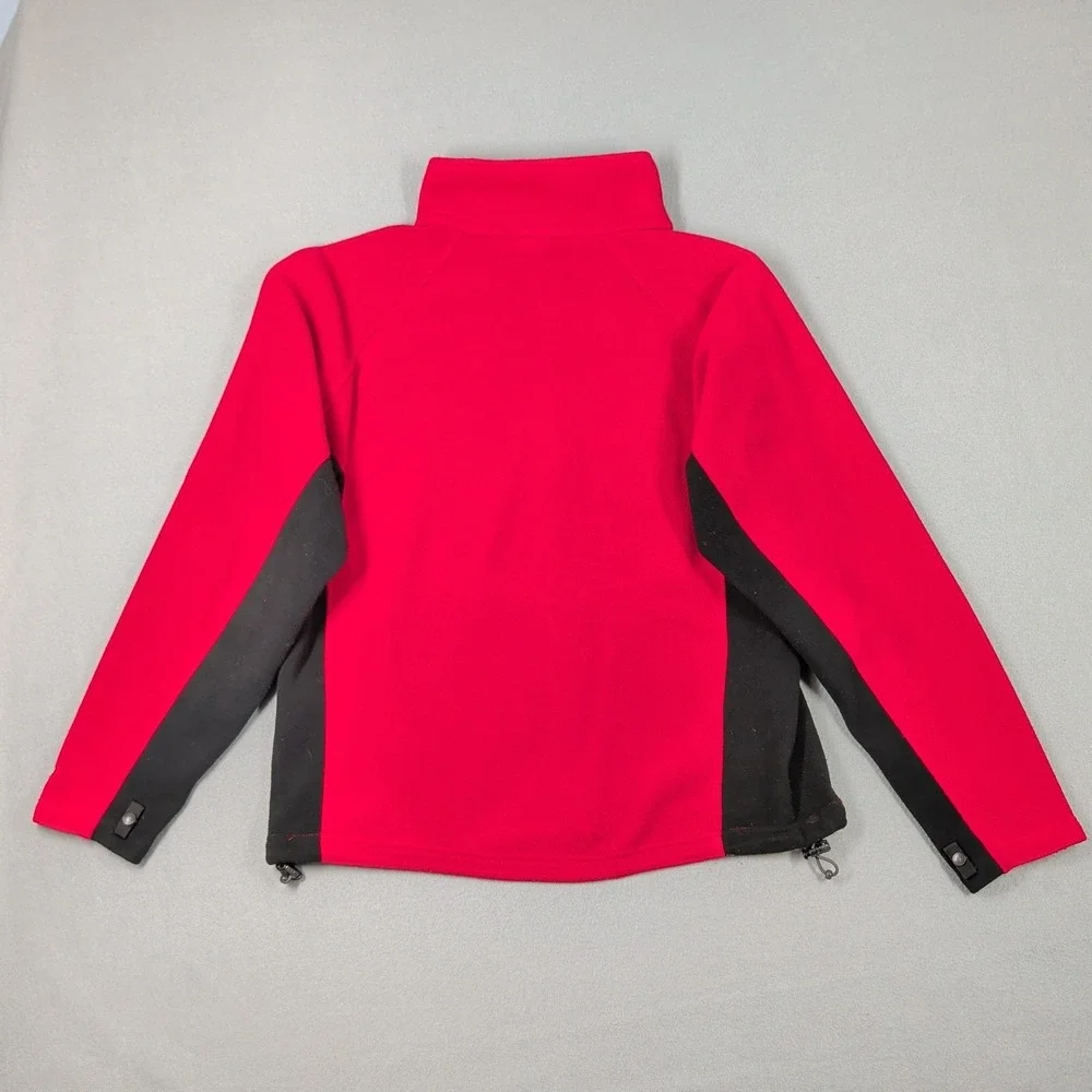 The North Face Jacket‎ Men's M Red Black Fleece Full Zip Outdoor Logo